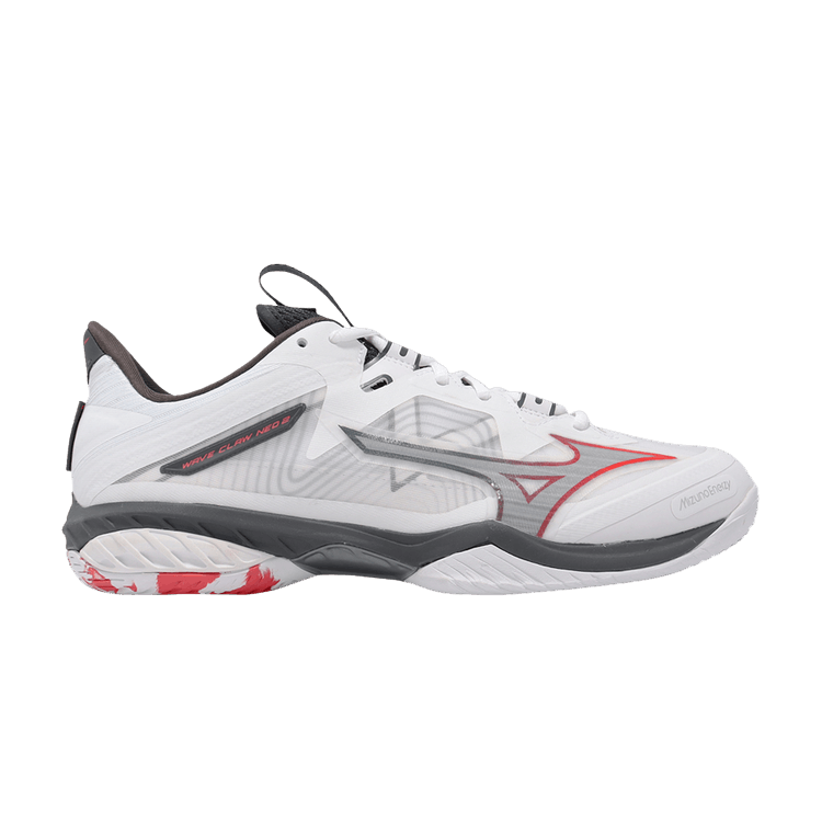 Mizuno Wave Claw Neo 2 Wide 'White Radiant Red Ebony' — White/Radiant Red/Ebony