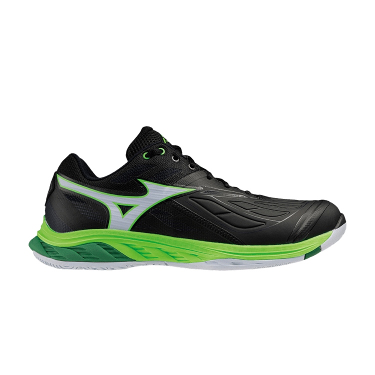 Mizuno Wave Fang 2 Wide 'Black Green' — Black/Green
