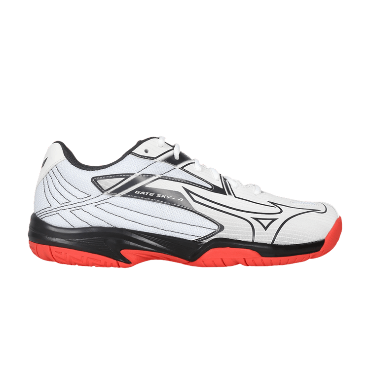 Mizuno Gate Sky Plus 4 Wide 'White Fiery Coral' — White/Black
