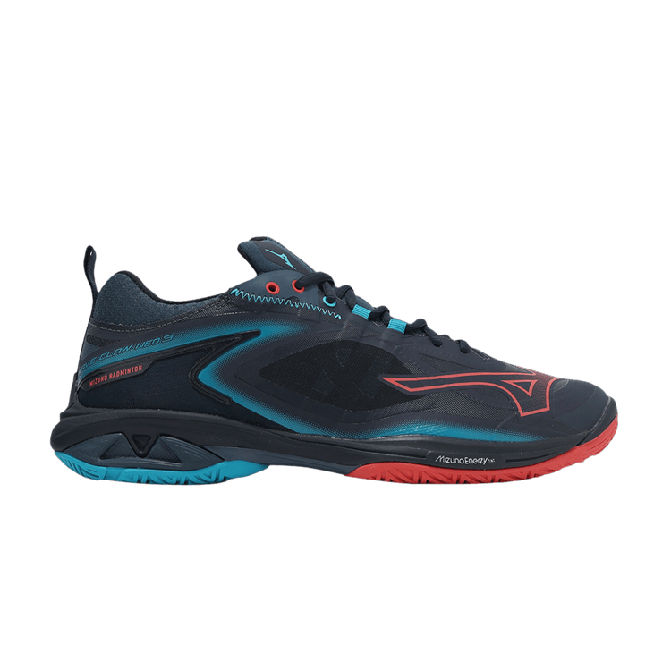 Mizuno Wave Claw Neo 3 Wide 'Salute Hibiscus Peacock Blue' — Salute/Hibiscus/Peacock Blue