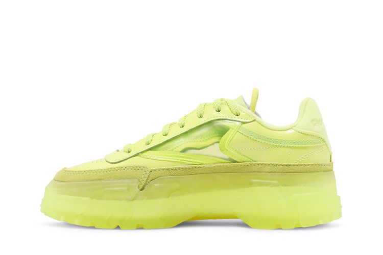 Cardi B x Reebok Wmns Club C 'High Vis Green' — High Vis Green/High Vis Green/Clear