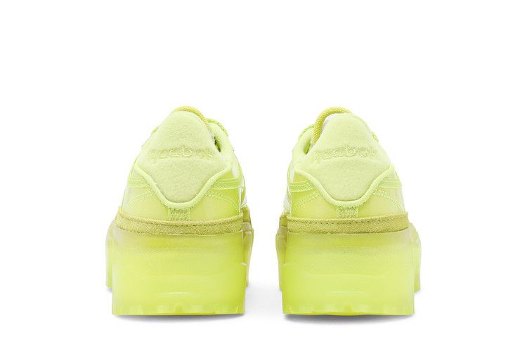 Cardi B x Reebok Wmns Club C 'High Vis Green' — High Vis Green/High Vis Green/Clear