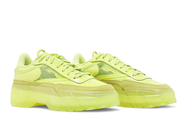 Cardi B x Reebok Wmns Club C 'High Vis Green' — High Vis Green/High Vis Green/Clear