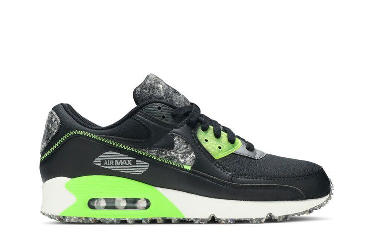 Nike Air Max 90 M2Z2 'Recycled Wool Pack - Black Electric Green' — Black/Electric Green/Smoke Grey/Light Bone (2)