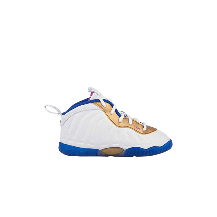 Nike Little Posite One TD 'Peanut Butter & Jelly ' — White/Fuchsia Blast-Racer Blue
