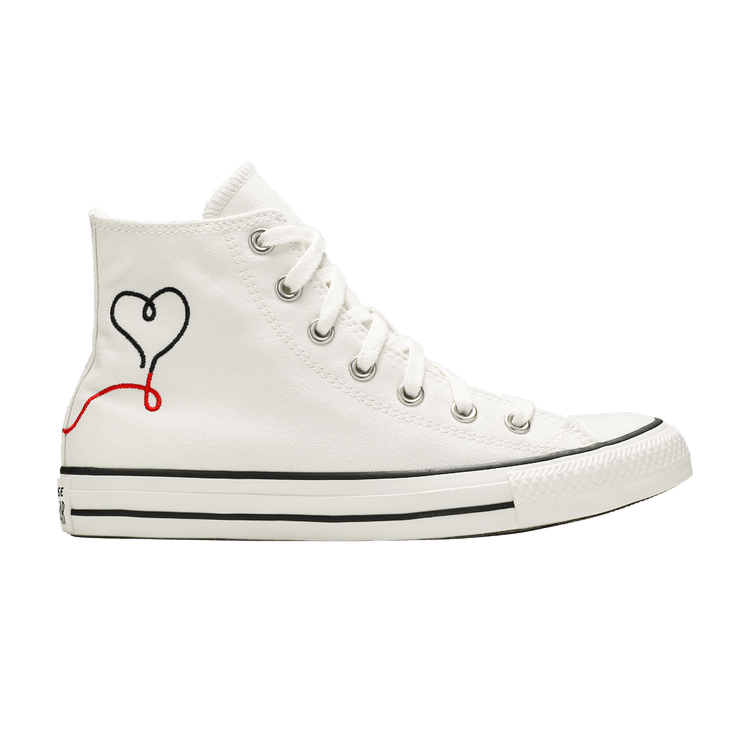 Converse Chuck Taylor All Star High 'Made with Love - White' — Vintage White/Egret/Black