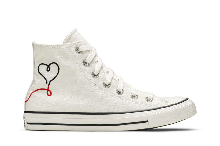 Converse Chuck Taylor All Star High 'Made with Love - White' — Vintage White/Egret/Black