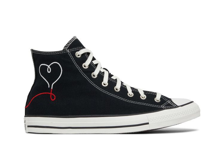 Converse Chuck Taylor All Star High 'Made with Love - Black' — Black/Vintage White/Egret