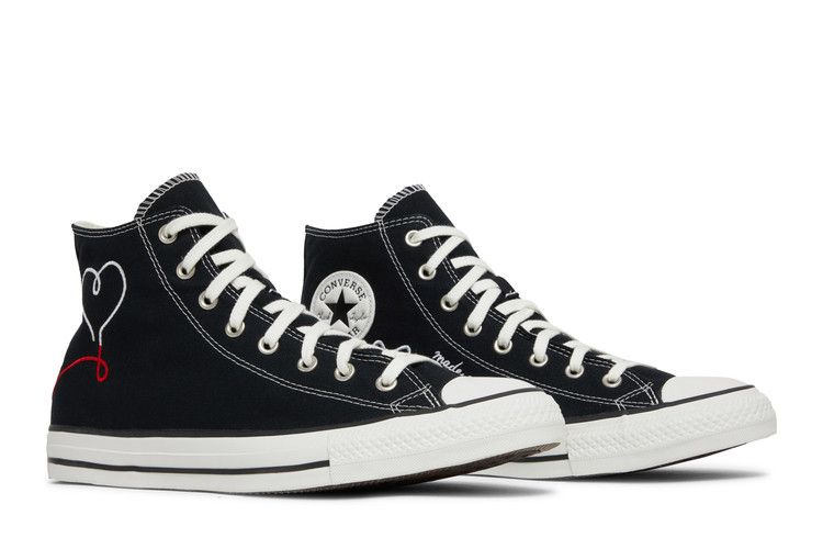 Converse Chuck Taylor All Star High 'Made with Love - Black' — Black/Vintage White/Egret