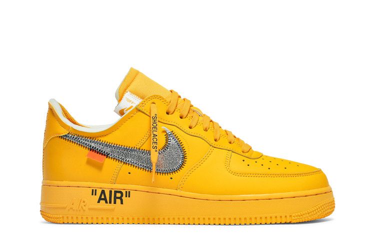 Off-White x Nike Air Force 1 Low 'Lemonade' — University Gold/Black/Metallic Silver (2)