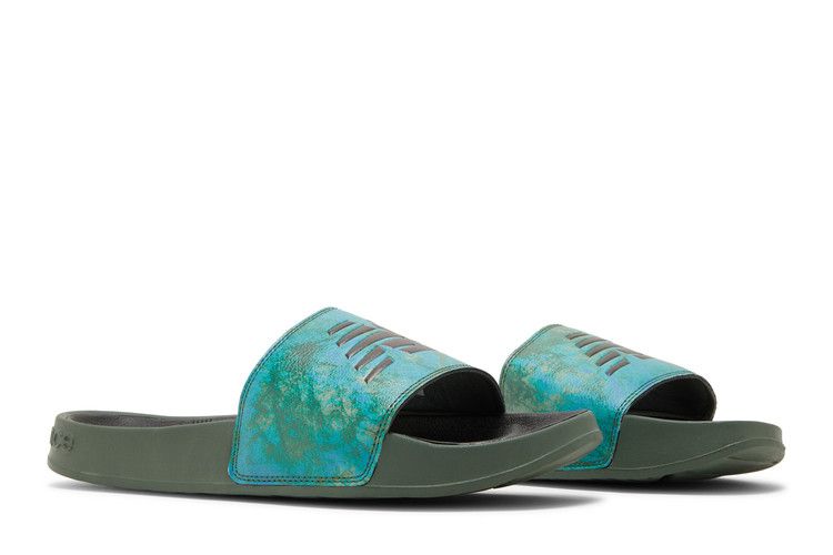 New Balance 200 Slides 'Oak Leaf Green' — Oak Leaf Green/Black Spruce