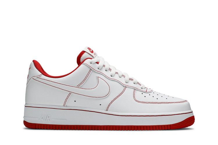 Nike Air Force 1 '07 'Contrast Stitch - White University Red' — White/University Red/White (2)