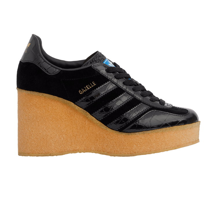 adidas x Gucci Wmns Wedge Gazelle 'Black Croc' — Black/Black/Black
