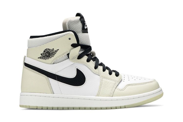 Wmns Air Jordan 1 High Zoom Comfort 'Light Bone' — Sea Glass/Black/White/Sail