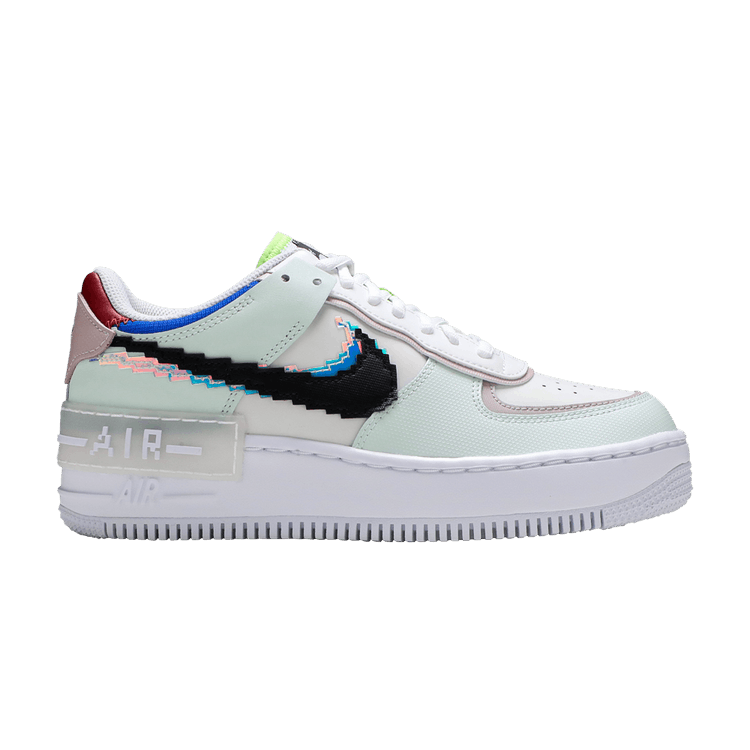 Nike Wmns Air Force 1 Shadow SE 'Pixel Swoosh - Barely Green' — Barely Green/White/Platinum Violet/Black
