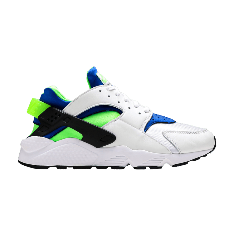 Nike Men's Air Huarache 'Scream Green' 2021 — White/Scream Green/Royal Blue/Black