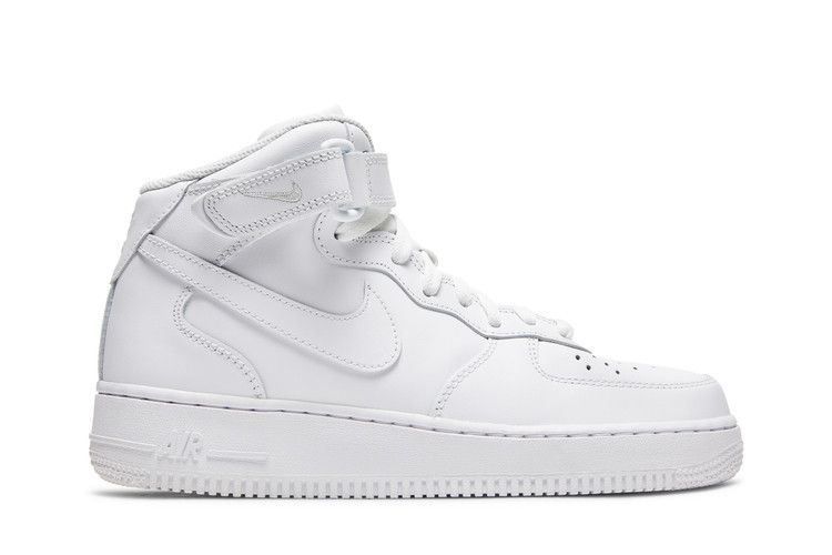 Nike Wmns Air Force 1 '07 Mid 'Triple White' — White/White/White (2)
