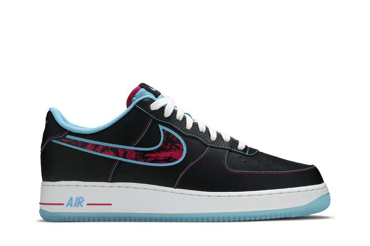 Nike Air Force 1 '07 LV8 'Miami Nights' — Black/Light Blue Fury/White/Fireberry (2)