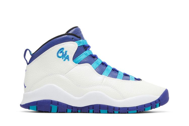 Air Jordan 10 GS 'Charlotte Hornets' — White/Blue Lagoon/Black/Concord