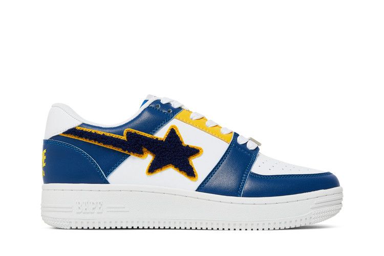 Bapesta Low 'Patched Navy' — Navy/White