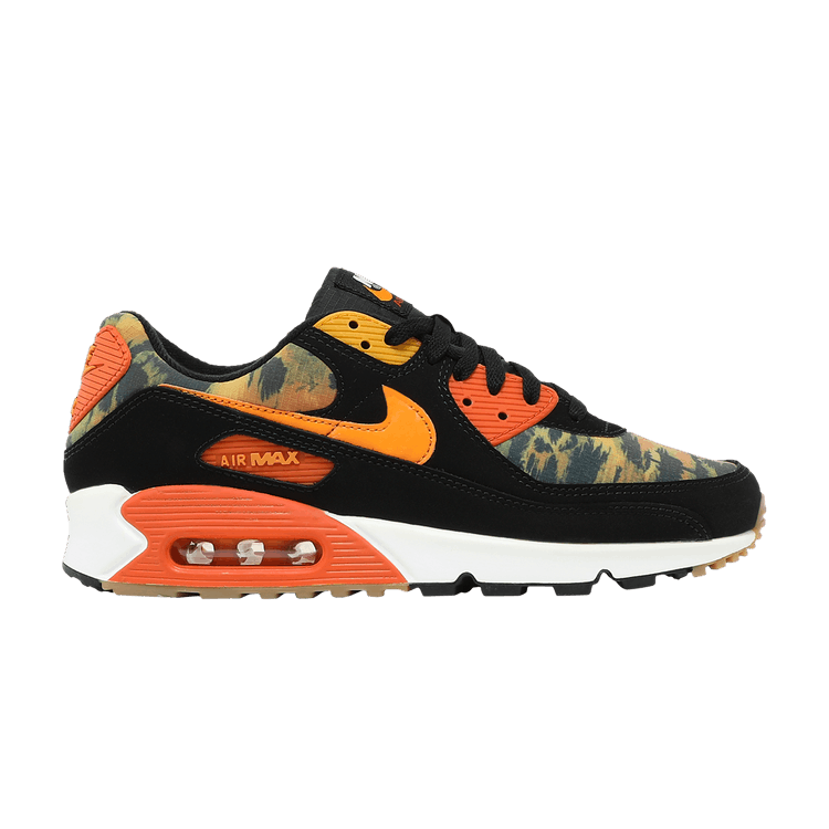 Nike Air Max 90 'Orange Camo' — Black/Kumquat/Starfish/White