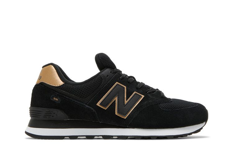 New Balance 574 'Black Gold' — Black/Yellow
