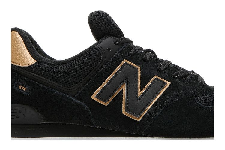 New Balance 574 'Black Gold' — Black/Yellow