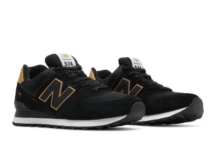 New Balance 574 'Black Gold' — Black/Yellow