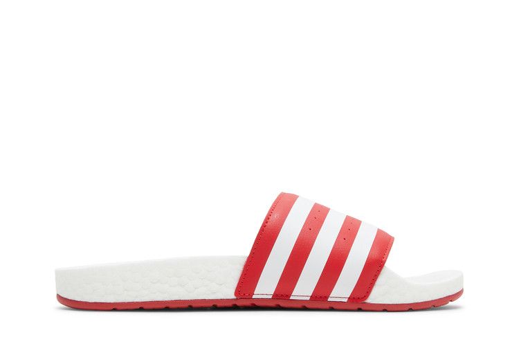 Adidas Adilette Boost Slides 'Scarlet' — Scarlet/Cloud White/Cloud White