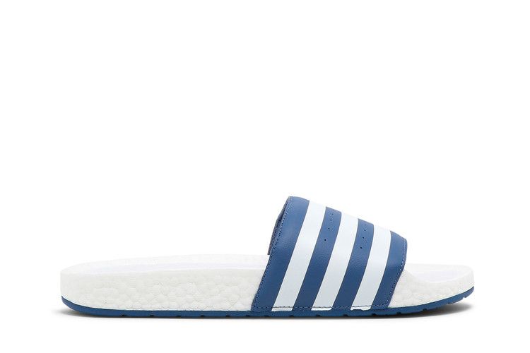 Adidas Adilette Boost Slides 'Crew Blue' — Crew Blue/Cloud White/Cloud White