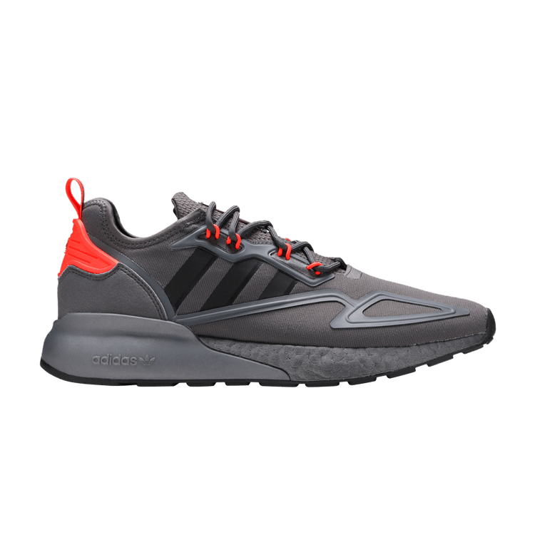 Adidas ZX 2K Boost 'Grey Solar Red' — Grey Six/Core Black/Solar Red