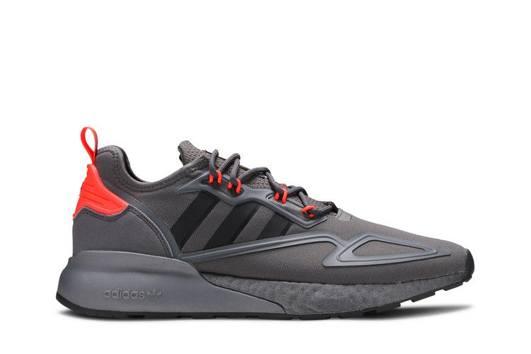 Adidas ZX 2K Boost 'Grey Solar Red' — Grey Six/Core Black/Solar Red