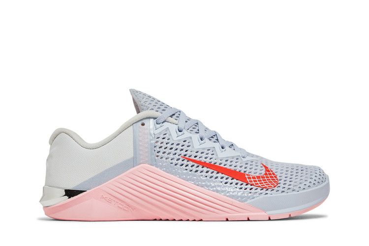 Nike Wmns Metcon 6 'Football Grey Arctic Punch' — Football Grey/Arctic Punch/Summit White/Bright Crimson