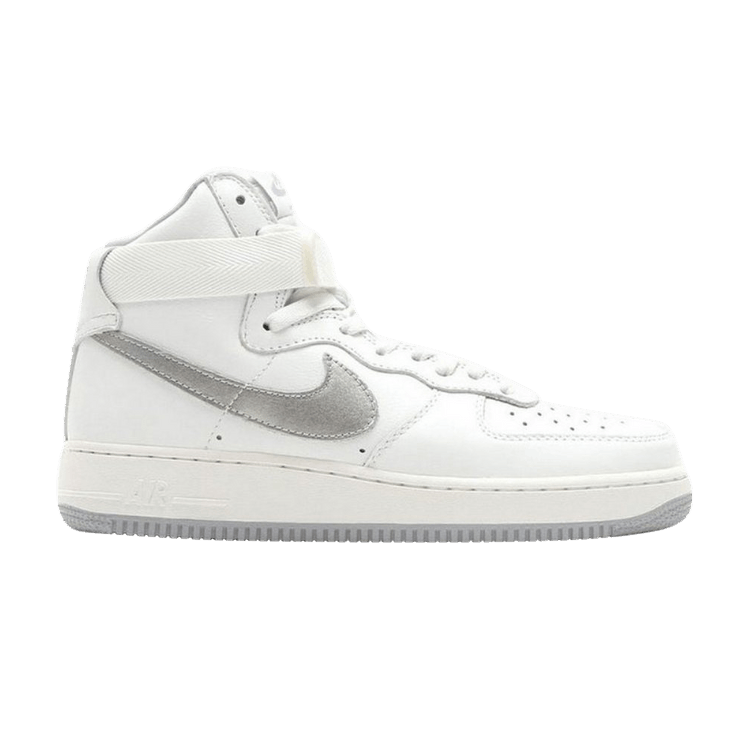 Nike Air Force 1 High Retro QS 'White Silver' — Summit White/Wolf Grey