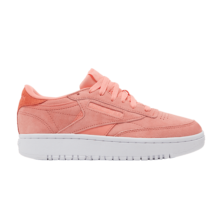 Reebok Wmns Club C Double 'Twisted Coral' — Twisted Coral/Twisted Coral/White