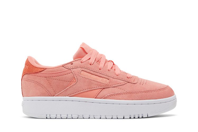 Reebok Wmns Club C Double 'Twisted Coral' — Twisted Coral/Twisted Coral/White