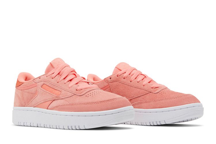 Reebok Wmns Club C Double 'Twisted Coral' — Twisted Coral/Twisted Coral/White