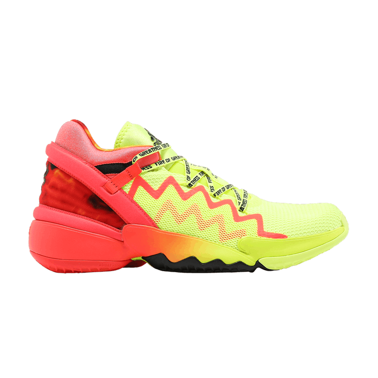 Adidas D.O.N. Issue #2 'Fire of Greatness' — Solar Yellow/Solar Red/Core Black