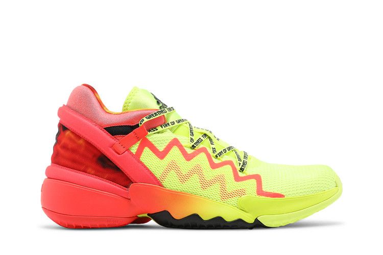 Adidas D.O.N. Issue #2 'Fire of Greatness' — Solar Yellow/Solar Red/Core Black
