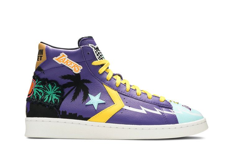 Chinatown Market x Converse Pro Leather High 'Lakers Championship Jacket' — Prism Violet/Poolside