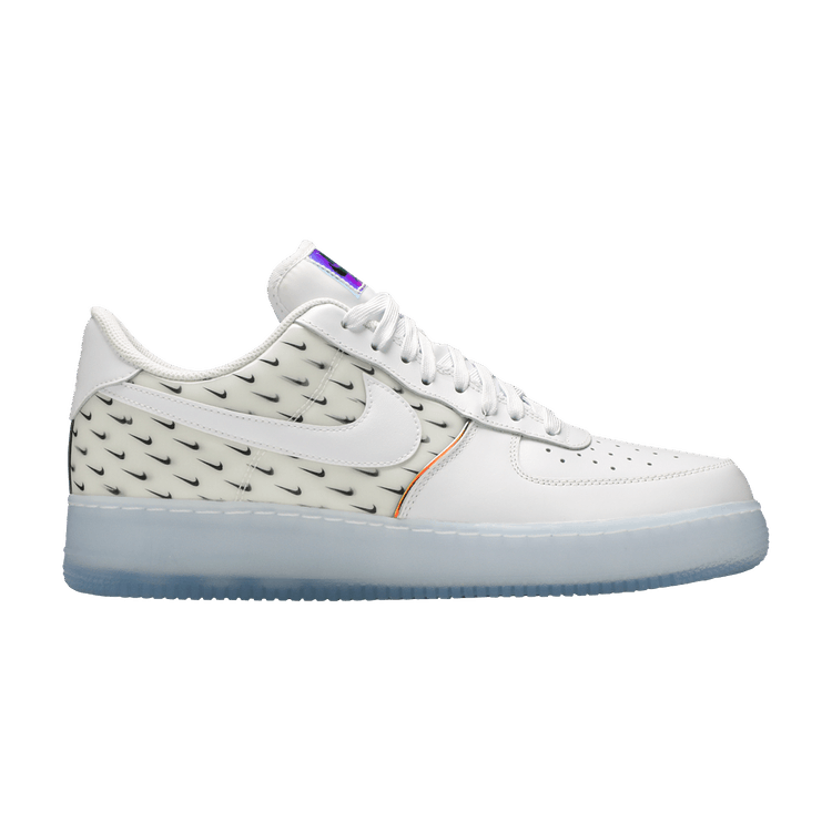 Nike Air Force 1 '07 Premium 'Swoosh Pattern' — White/Multi-Color/Racer Blue/White
