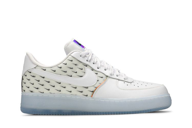 Nike Air Force 1 '07 Premium 'Swoosh Pattern' — White/Multi-Color/Racer Blue/White (2)
