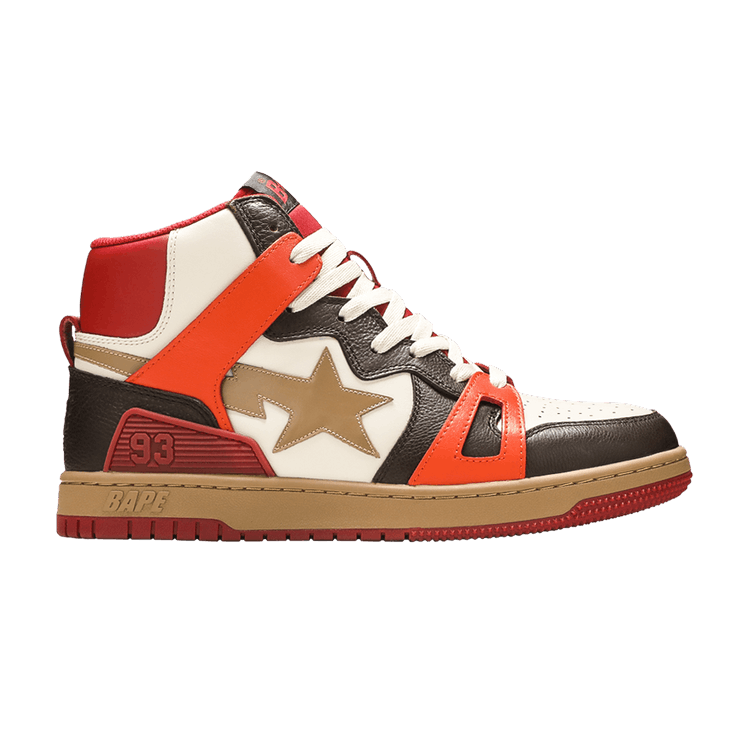Bape Sta 93 HI 'Red Orange Light Sand' — Red Orange/Light Sand