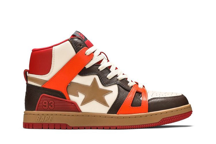 Bape Sta 93 HI 'Red Orange Light Sand' — Red Orange/Light Sand