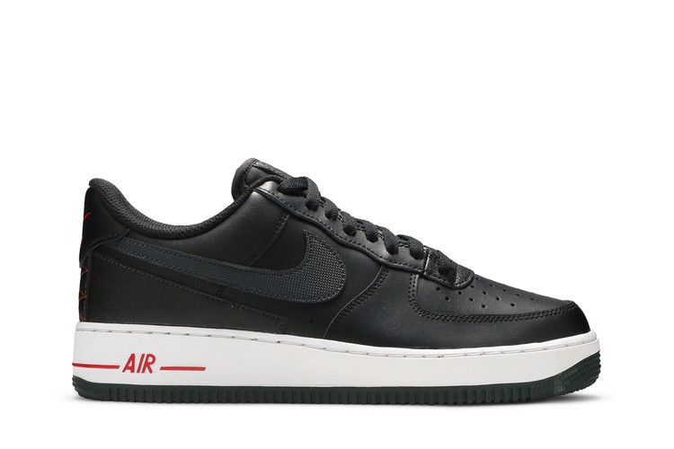 Nike Air Force 1 Low 'Technical Stitch - Bred' — Black/Red/White (2)
