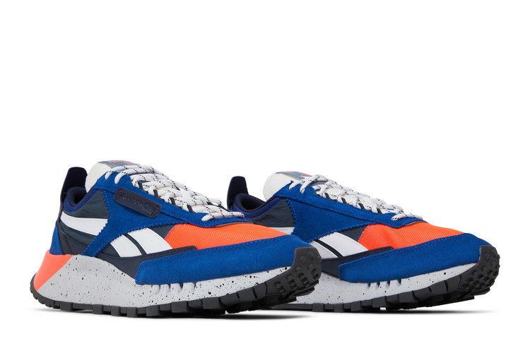 Reebok Classic Leather Legacy 'Collegiate Royal Orange Speckle' — Collegiate Royal/Orange Flare/Brave Blue