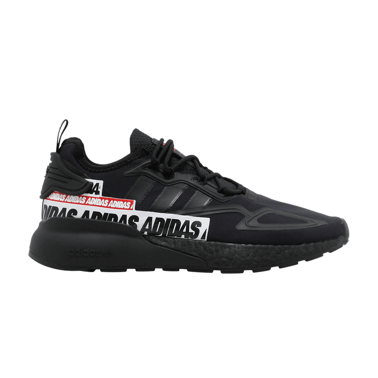 Adidas ZX 2K Boost 'Bold Logo Graphic - Black' — Core Black/Core Black/Cloud White