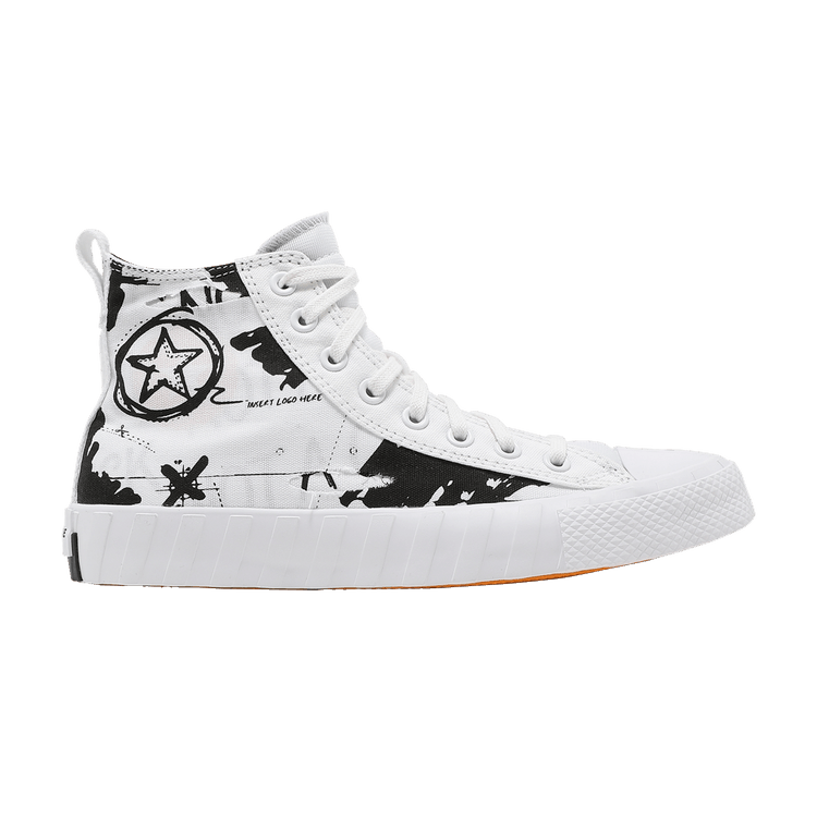 Converse UNT1TL3D 'Script Print - White' — White/White/Black