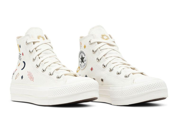 Converse Wmns Chuck Taylor All Star Platform High 'It's Okay To Wander - Egret' — Egret/Vintage White/Black