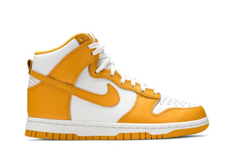 Nike Wmns Dunk High 'Dark Sulfur' — White/Dark Sulfur/White (2)